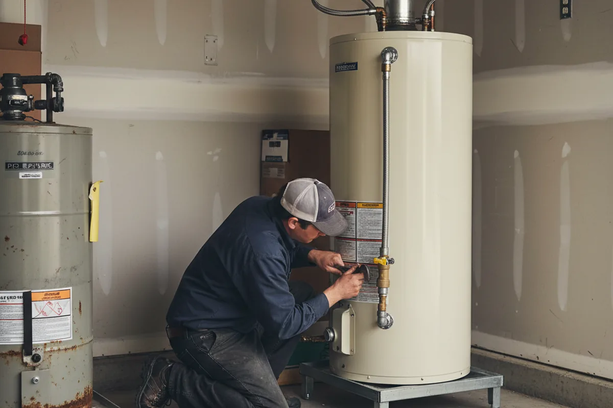 Water heater and shutoff valve replacement in Roanoke